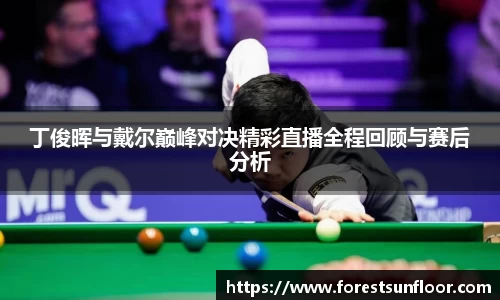 球速体育丁俊晖与戴尔巅峰对决精彩直播全程回顾与赛后分析